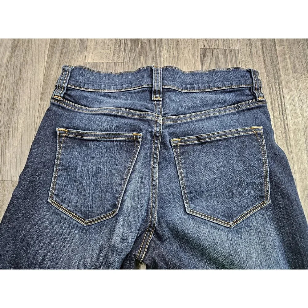 J.Crew Jeans Womens 25 Blue Dark Wash Stretch Mid Rise Skinny Denim Casual - Picture 3 of 10
